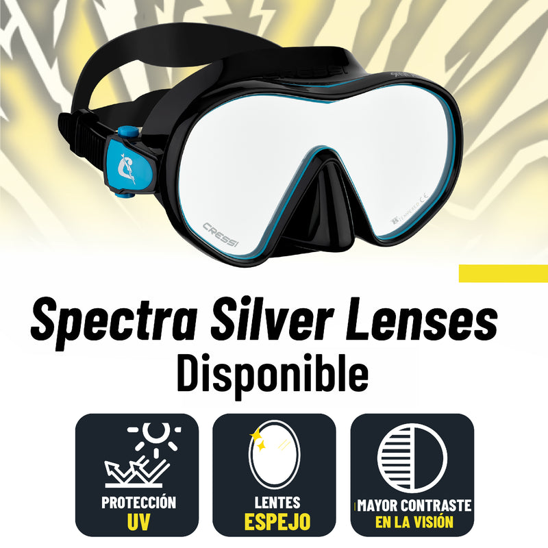 Combo (Visor + Snorkel) HiroQuest de edición limitada - Cressi x Steve Aoki | Envio Gratis