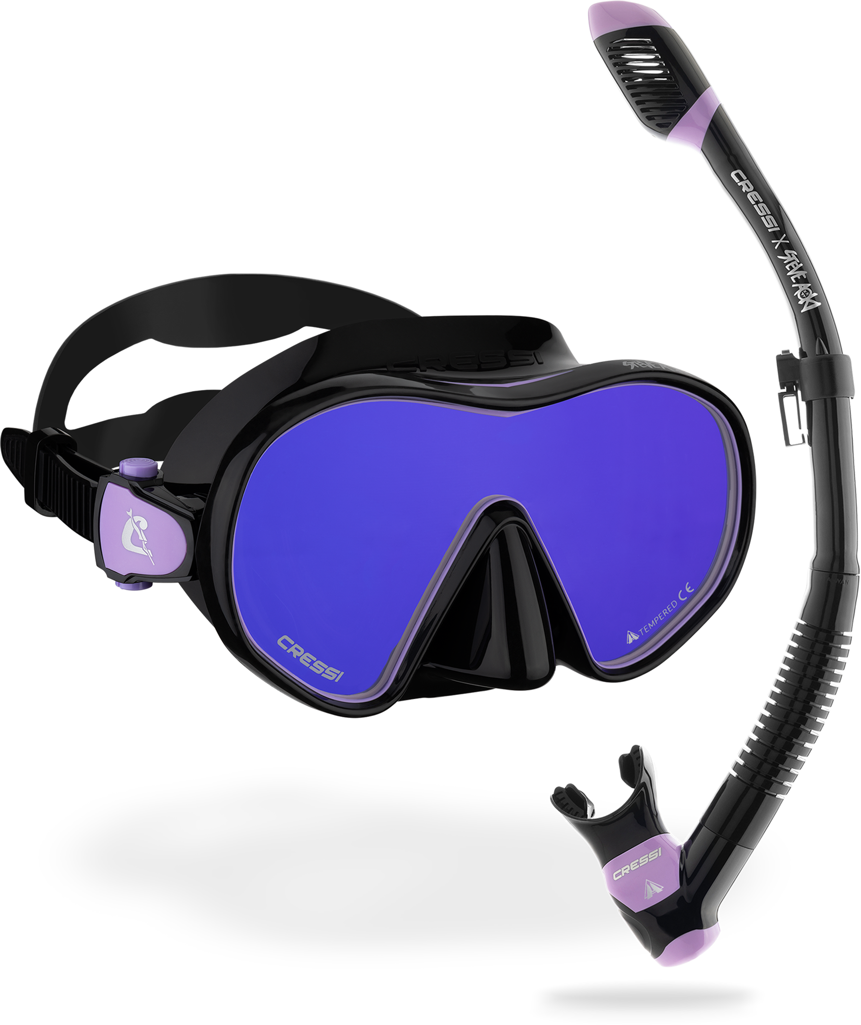 Combo (Visor + Snorkel) HiroQuest de edición limitada - Cressi x Steve Aoki | Envio Gratis