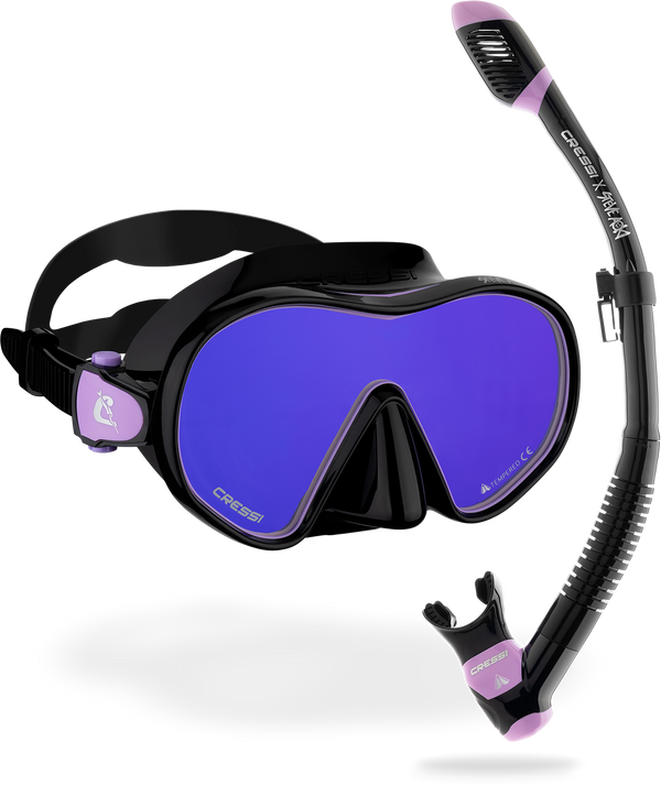 Combo (Visor + Snorkel) HiroQuest de edición limitada - Cressi x Steve Aoki | Envio Gratis