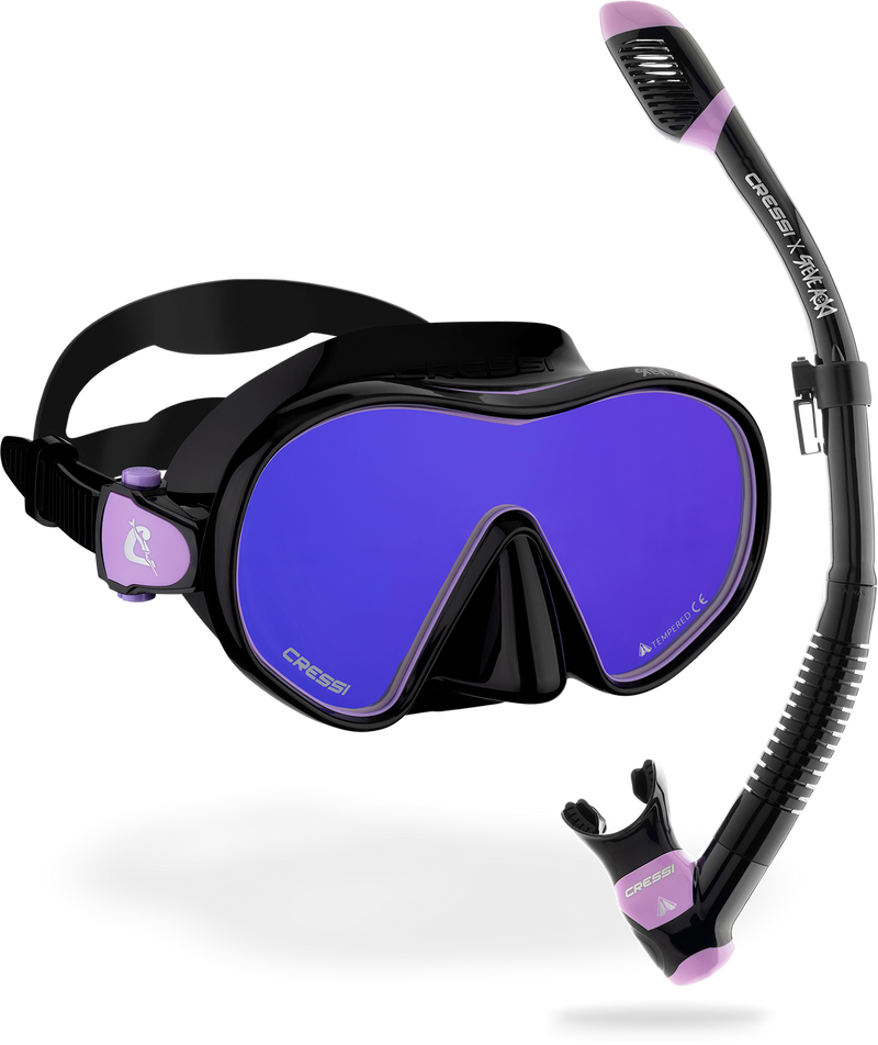 Combo (Visor + Snorkel) HiroQuest de edición limitada - Cressi x Steve Aoki | Envio Gratis