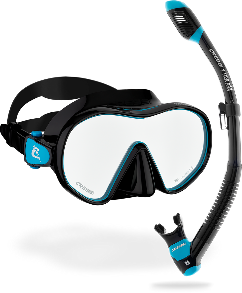 Combo (Visor + Snorkel) HiroQuest de edición limitada - Cressi x Steve Aoki | Envio Gratis